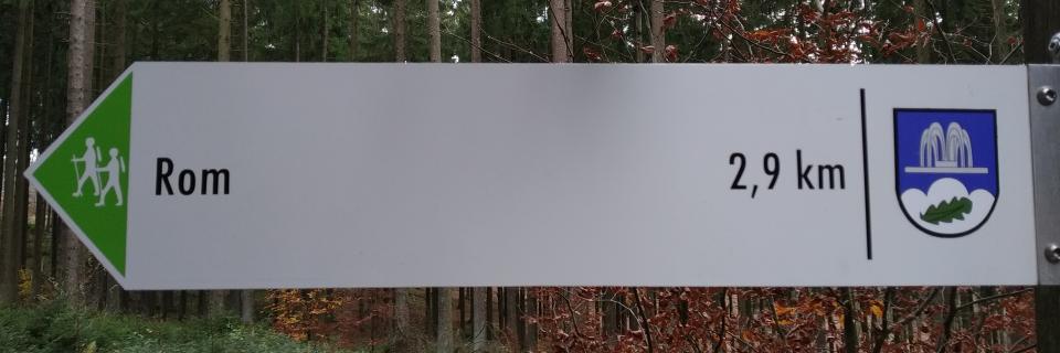 Wegweiser Wegweiser nach Rom